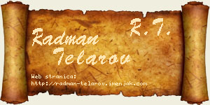 Radman Telarov vizit kartica